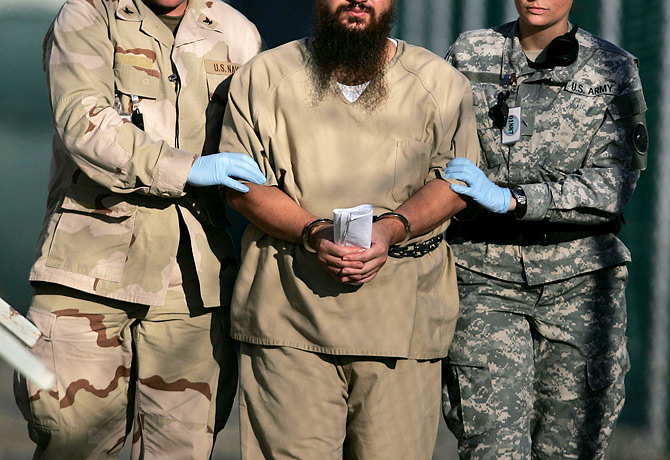 Captured Enemy Combatant at Guantanamo Bay Detention Camp